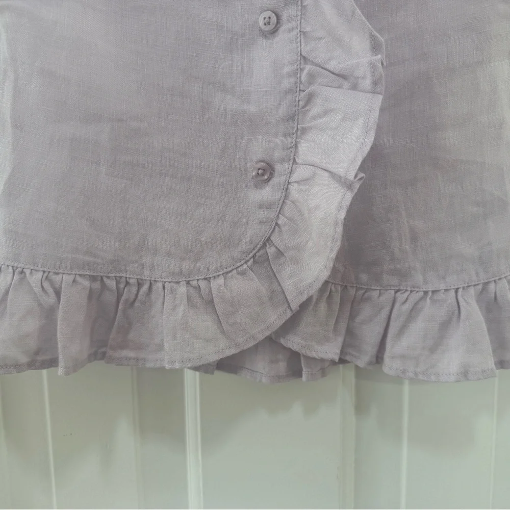 Lavender Ruffle Kids Top - Picture 3 of 5